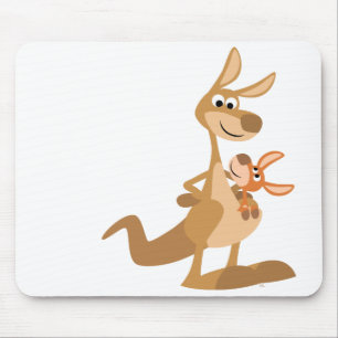 Tapis De Souris Maman et Joey mignons Mousepad de kangourou de