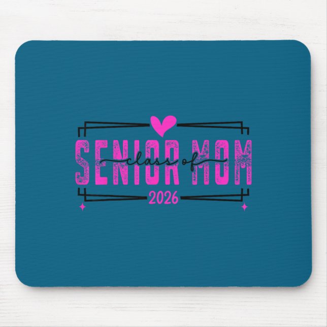 Tapis De Souris Maman fière classe terminale 2026 noeud rose  (Devant)