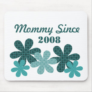 Tapis De Souris Maman Fleur Personnalisable Depuis Mousepad, Turqu