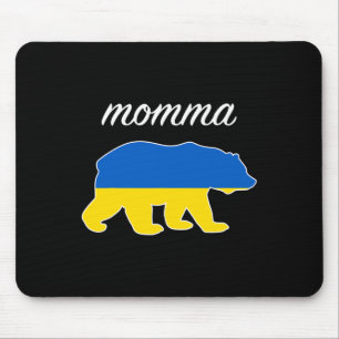 Tapis De Souris Maman Ours Drapeau Ukraine Racines Ukrainiennes