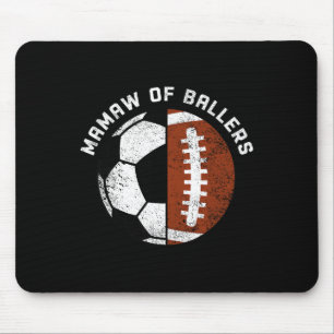 Tapis De Souris Mamie de Llers Footll Soccer drôle Grand-mère Mama