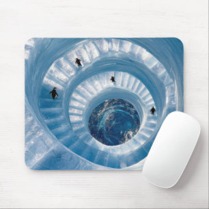 Tapis De Souris Manchots sur un escalier en spirale d'un iceberg