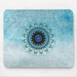 Tapis De Souris Mandala Damask Aquarelle Yoga Art Élégant