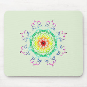 Tapis De Souris Mandala Damask Yoga Méditation Holistique