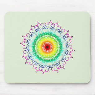 Tapis De Souris Mandala Damask Yoga Méditation Holistique