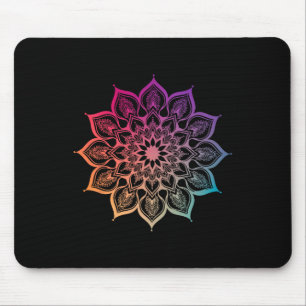 Tapis De Souris Mandala Lotus Art Zen Boho Bouddha Botanique Succu