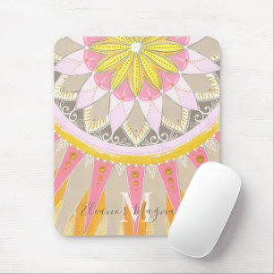 Tapis De Souris Mandala Morning Sun Branché Mousepad