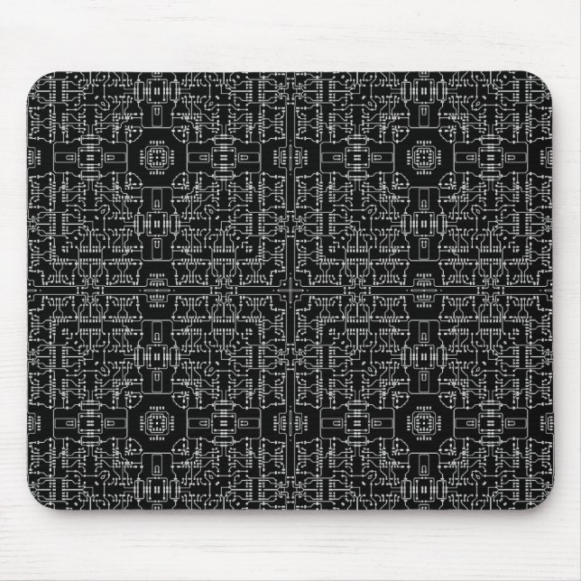 Tapis De Souris Mandala un Mousepad de circuits (Devant)
