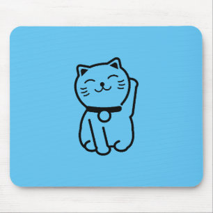 Tapis De Souris Maneki neko chat chanceux chaton japonais toujours