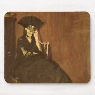 Tapis De Souris Manet   Berthe Morisot avec une fan, 1872