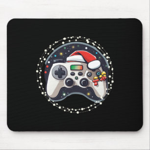 Tapis De Souris Manette de jeu vidéo Chapeau de Père Noël Noël Jeu