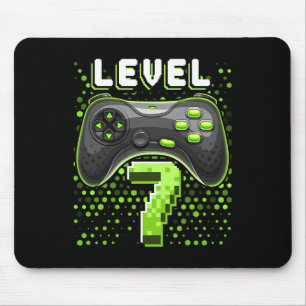 Tapis De Souris Manette de jeu vidéo niveau 7 7e anniversaire joue