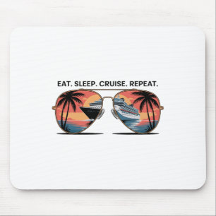 Tapis De Souris Manger Dormir Croisière Répéter Vacances Navire Oc