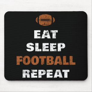 Tapis De Souris Manger Dormir Football Répéter Amour Football Vint