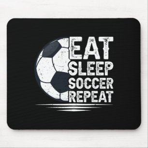 Tapis De Souris Manger Dormir Football Répéter Joueur de Football 