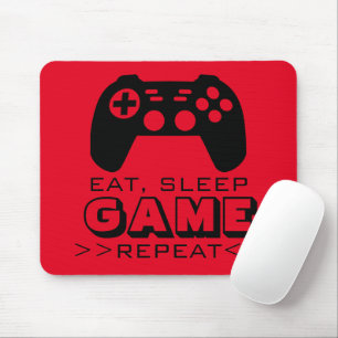 Tapis de souris manger dormir jeu répéter pour jou