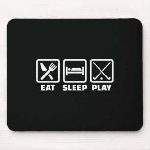 Tapis De Souris Manger Dormir Jouer Hockey sur gazon 