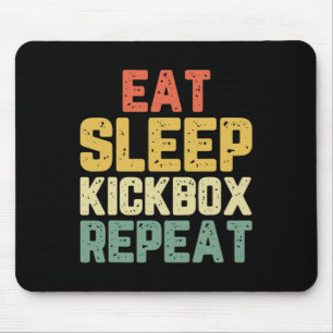 Tapis De Souris Manger Dormir Kickbox Répéter Kickboxing Kick Boxi