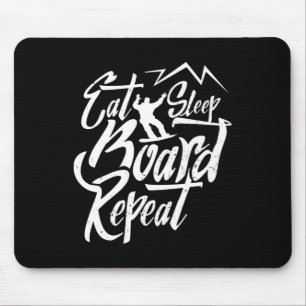 Tapis De Souris Manger Planche de sommeil Répéter Snowboard Snowbo