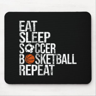 Tapis De Souris Manger Sleep Softball Basketball Répéter Fun Ball