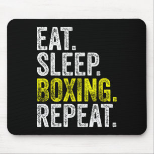 Tapis De Souris Mangez Boxe de sommeil Répétez Boxer Fighter Comba