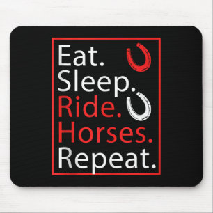 Tapis De Souris Mangez Des Chevaux De Sommeil Répétez L'Humour Pou