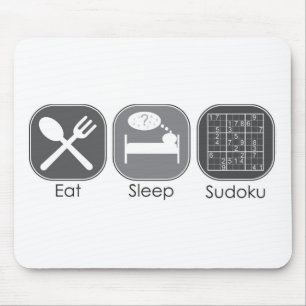 Tapis De Souris Mangez la copie de Sudoku de sommeil