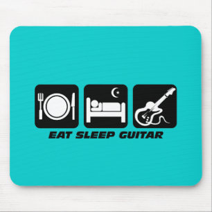Tapis De Souris mangez la guitare de sommeil