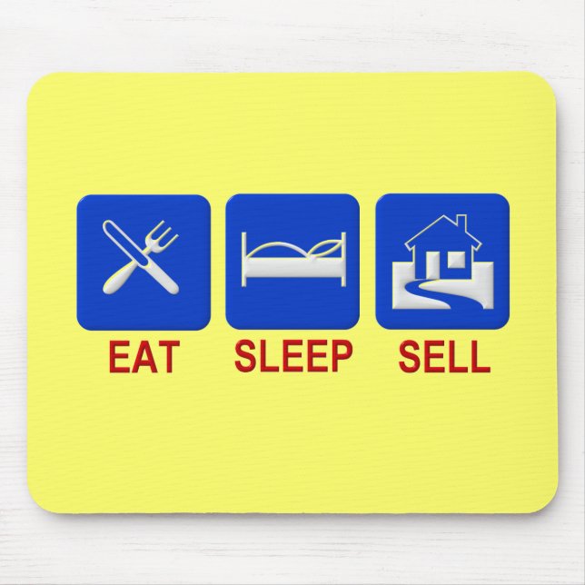 Tapis De Souris Mangez la vente de sommeil claire (Devant)