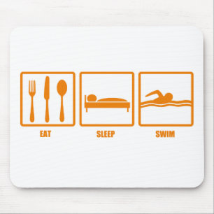 Tapis De Souris Mangez le bain de sommeil