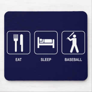 Tapis De Souris Mangez le base-ball Mousepad de sommeil
