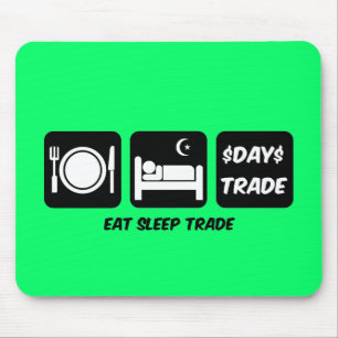 Tapis De Souris mangez le commerçant de jour de sommeil