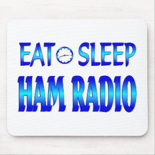 Tapis De Souris Mangez le radio-amateur de sommeil