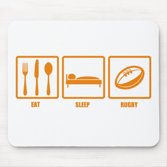 Tapis De Souris Mangez le rugby de sommeil (Devant)