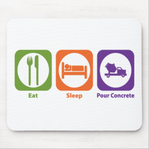 Tapis De Souris Mangez le sommeil versent le béton