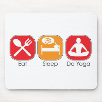 Tapis De Souris Mangez le yoga de sommeil
