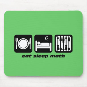 Tapis De Souris mangez les maths de sommeil