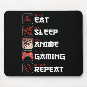 Tapis De Souris Mangez Sleep Anime Jeu Répétez Chemise Ado Garçons