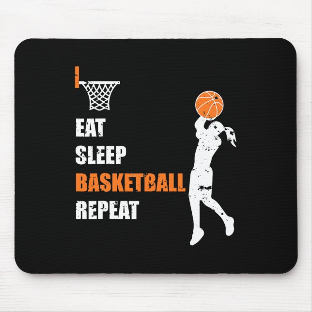 Tapis De Souris Mangez Sleep Basketball Répéter Girls Basketball P (Devant)