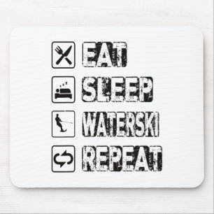 Tapis De Souris Mangez Sleep Waterski Répéter Waterski Water Ski W