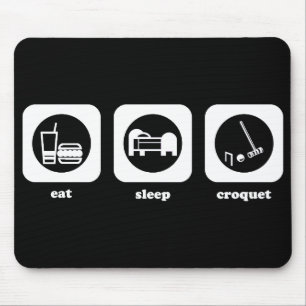 Tapis De Souris Mangez. Sommeil. Croquet. Mousepad