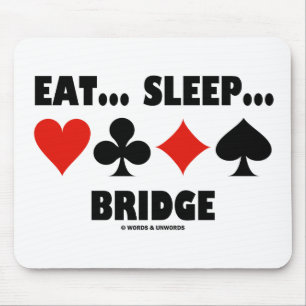 Tapis De Souris Mangez… Sommeil… Pont (costumes de carte d'hum