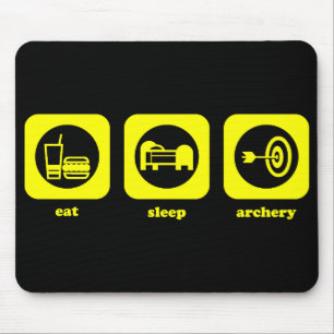 Tapis De Souris Mangez. Sommeil. Tir à l'arc. Mousepad
