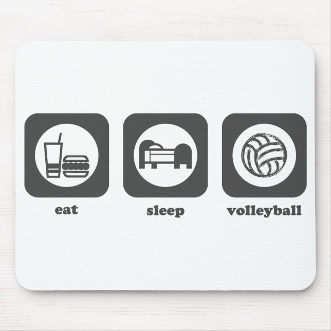 Tapis De Souris Mangez. Sommeil. Volleyball. Mousepad (Devant)