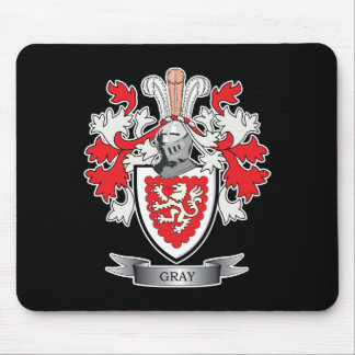 Tapis De Souris Manteau de crête de famille des bras gris