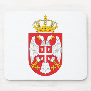 Tapis De Souris Manteau de la Serbie des bras Mousepad