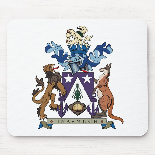 Tapis De Souris Manteau de l'Île Norfolk des bras Mousepad (Devant)