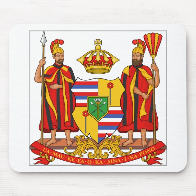 Tapis De Souris Manteau d'Hawaï des bras royal (Devant)