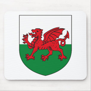 Tapis De Souris Manteau du Pays de Galles des bras Mousepad