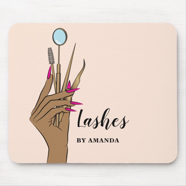 Tapis De Souris Maquillage moderne Yebrow Eyes Lashes Girls Mouse  (Devant)
